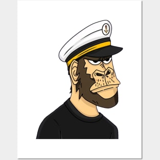 gorilla capten sailor Posters and Art